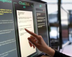 Artificial intelligence touch screen using chatgpt