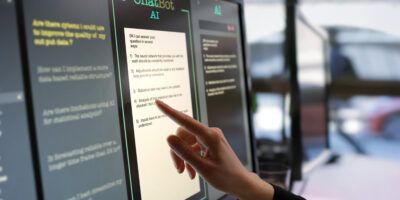 Artificial intelligence touch screen