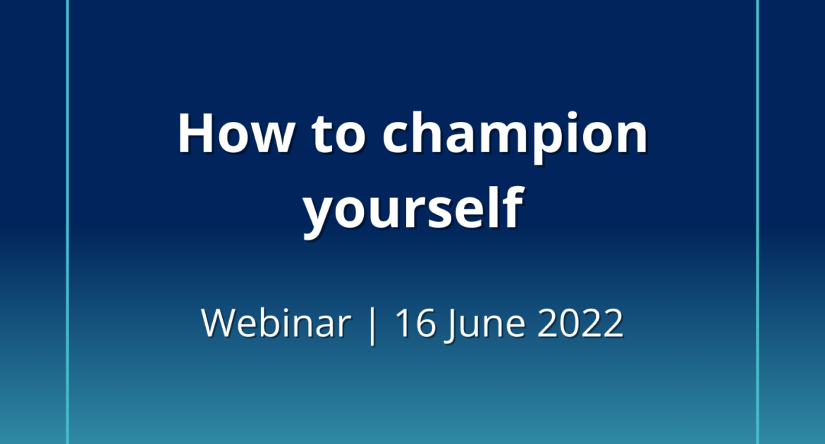 how to champion yourself